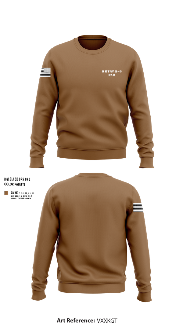 Crew Neck Sweatshirt, B BTRY 2-8 FAR, , Teamtime, Team time, sublimation, custom sports apparel, team uniforms, spirit wear, spiritwear, sports uniforms, custom shirts, team store, custom team store, fundraiser sports, apparel fundraiser