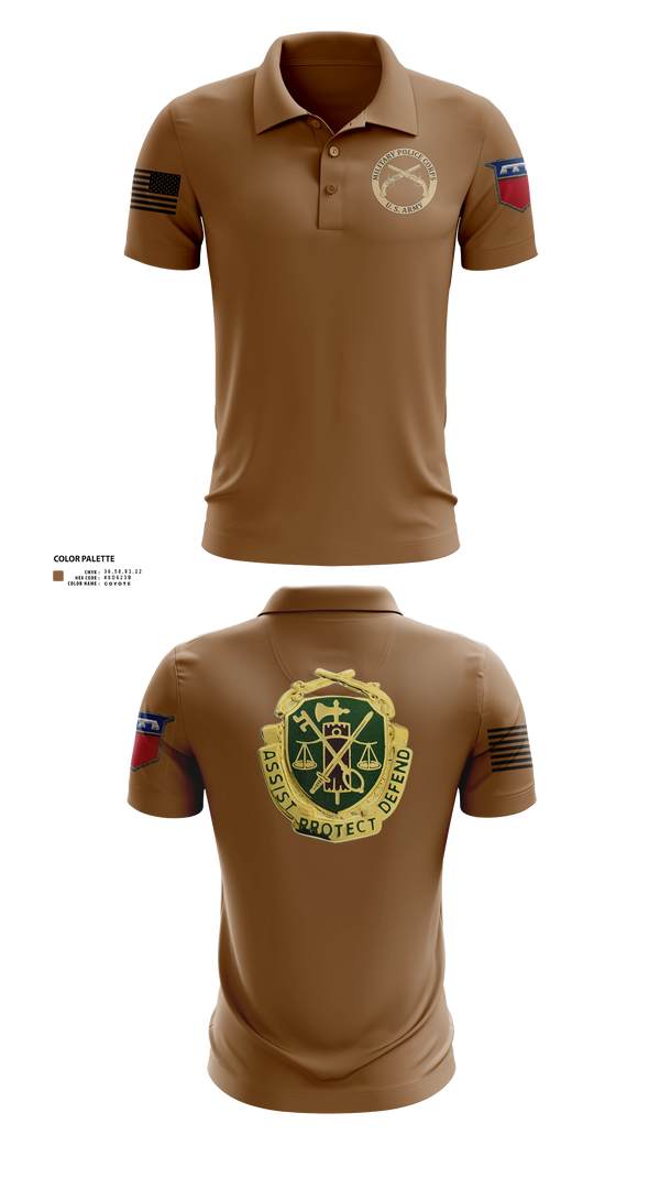 Short Sleeve Performance Polo, 344th MP Co., Army, Teamtime, Team time, sublimation, custom sports apparel, team uniforms, spirit wear, spiritwear, sports uniforms, custom shirts, team store, custom team store, fundraiser sports, apparel fundraiser