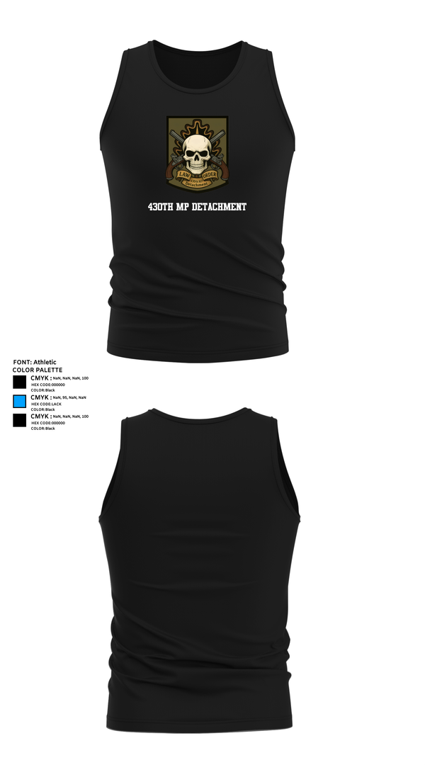 Tank Top, 430th MP Detachment, , Teamtime, Team time, sublimation, custom sports apparel, team uniforms, spirit wear, spiritwear, sports uniforms, custom shirts, team store, custom team store, fundraiser sports, apparel fundraiser
