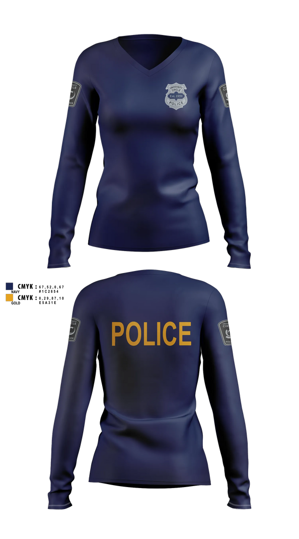 Womens Long Sleeve Vneck Shirt, Patrol, Police, Teamtime, Team time, sublimation, custom sports apparel, team uniforms, spirit wear, spiritwear, sports uniforms, custom shirts, team store, custom team store, fundraiser sports, apparel fundraiser