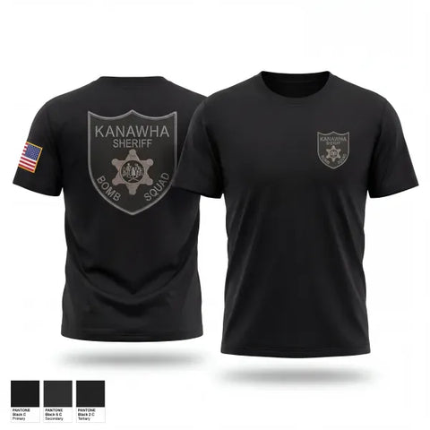 Old School Cotton Feel Shirt, Kanawha Sheriff Bomb Squad, Police, Teamtime, Team time, sublimation, custom sports apparel, team uniforms, spirit wear, spiritwear, sports uniforms, custom shirts, team store, custom team store, fundraiser sports, apparel fundraiser