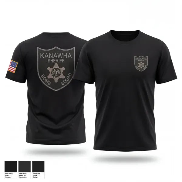 Old School Cotton Feel Shirt, Kanawha Sheriff Bomb Squad, Police, Teamtime, Team time, sublimation, custom sports apparel, team uniforms, spirit wear, spiritwear, sports uniforms, custom shirts, team store, custom team store, fundraiser sports, apparel fundraiser