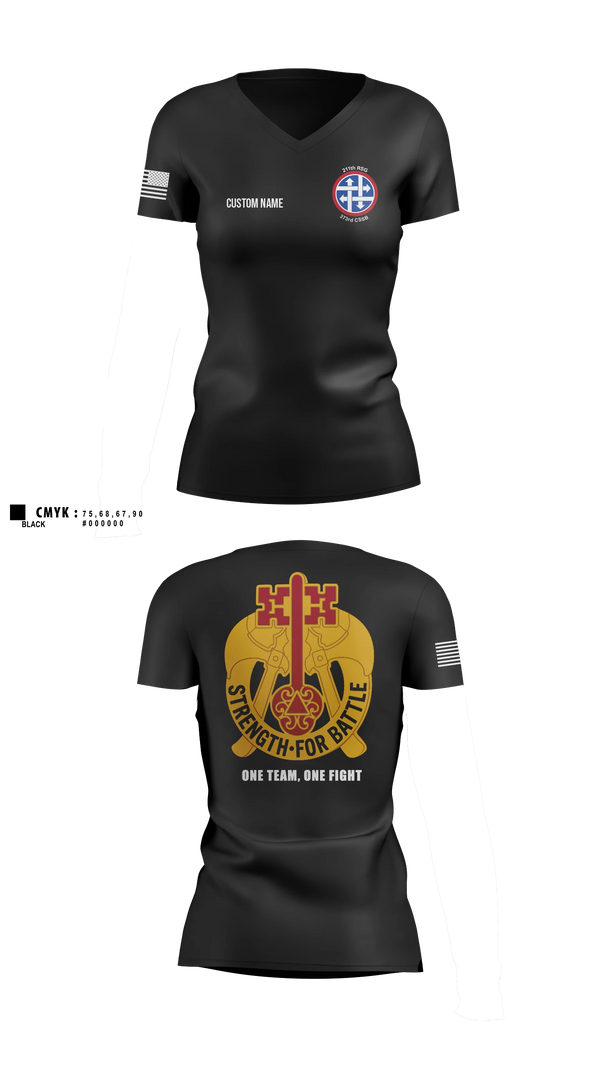 Womens Short Sleeve Vneck Shirt, 373rd CSSB, Army, Teamtime, Team time, sublimation, custom sports apparel, team uniforms, spirit wear, spiritwear, sports uniforms, custom shirts, team store, custom team store, fundraiser sports, apparel fundraiser