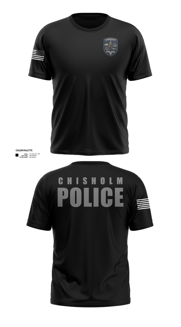 Old School Cotton Feel Shirt, Chisholm Police Department, Police, Teamtime, Team time, sublimation, custom sports apparel, team uniforms, spirit wear, spiritwear, sports uniforms, custom shirts, team store, custom team store, fundraiser sports, apparel fundraiser
