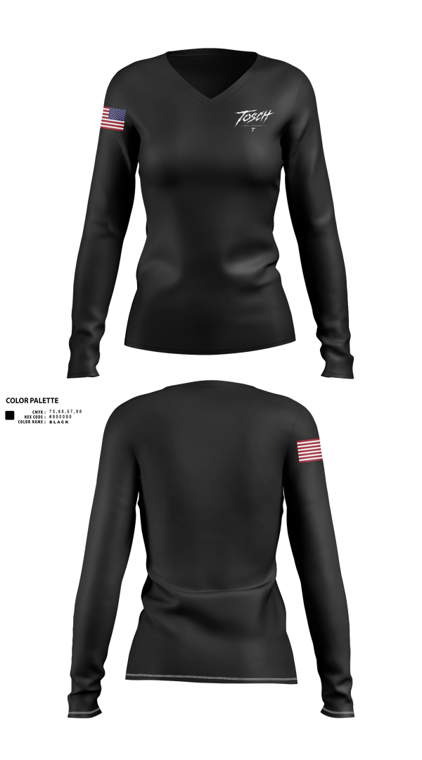 Womens Long Sleeve Vneck Shirt, MANAMAY, Police, Teamtime, Team time, sublimation, custom sports apparel, team uniforms, spirit wear, spiritwear, sports uniforms, custom shirts, team store, custom team store, fundraiser sports, apparel fundraiser