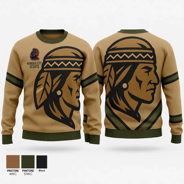 Crew Neck Sweatshirt, Kansas City Scouts, Baseball, Teamtime, Team time, sublimation, custom sports apparel, team uniforms, spirit wear, spiritwear, sports uniforms, custom shirts, team store, custom team store, fundraiser sports, apparel fundraiser