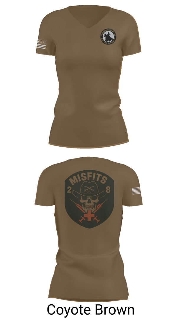 Womens Short Sleeve Vneck Shirt, 2-8 Cav, HHC, Medic Platoon, , Teamtime, Team time, sublimation, custom sports apparel, team uniforms, spirit wear, spiritwear, sports uniforms, custom shirts, team store, custom team store, fundraiser sports, apparel fundraiser