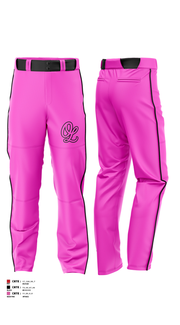 Baseball Pants, OKLAHOMA LOOKOUTS, Baseball, Teamtime, Team time, sublimation, custom sports apparel, team uniforms, spirit wear, spiritwear, sports uniforms, custom shirts, team store, custom team store, fundraiser sports, apparel fundraiser