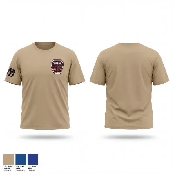 Old School Cotton Feel Shirt, Springfield Volunteer Fire Dept., Fire Department, Teamtime, Team time, sublimation, custom sports apparel, team uniforms, spirit wear, spiritwear, sports uniforms, custom shirts, team store, custom team store, fundraiser sports, apparel fundraiser