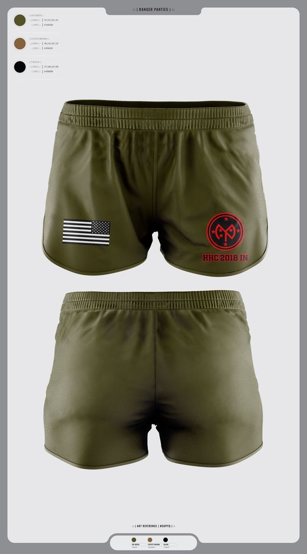 Ranger Panties, HHC 2/108 IN, , Teamtime, Team time, sublimation, custom sports apparel, team uniforms, spirit wear, spiritwear, sports uniforms, custom shirts, team store, custom team store, fundraiser sports, apparel fundraiser