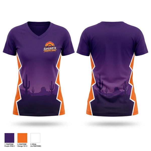Womens Short Sleeve Vneck Shirt, Sahuarita Desert Heat, Men's Basketball, Teamtime, Team time, sublimation, custom sports apparel, team uniforms, spirit wear, spiritwear, sports uniforms, custom shirts, team store, custom team store, fundraiser sports, apparel fundraiser