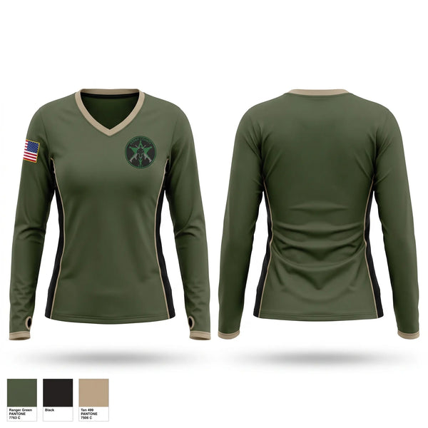 Womens Long Sleeve Vneck Shirt, Cedar County Sheriff Special Response Team, Police, Teamtime, Team time, sublimation, custom sports apparel, team uniforms, spirit wear, spiritwear, sports uniforms, custom shirts, team store, custom team store, fundraiser sports, apparel fundraiser