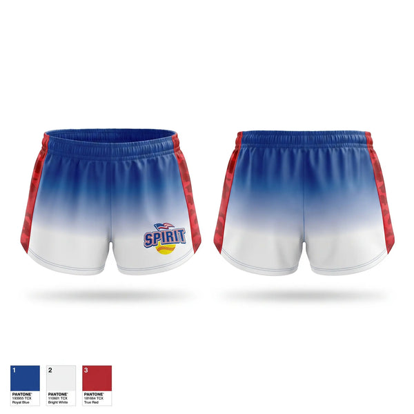 Womens Shorts, Spirit, Softball, Teamtime, Team time, sublimation, custom sports apparel, team uniforms, spirit wear, spiritwear, sports uniforms, custom shirts, team store, custom team store, fundraiser sports, apparel fundraiser