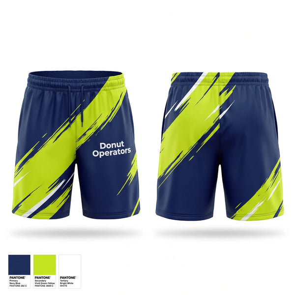 Athletic Shorts With Pockets, Donut Operators, Baseball, Teamtime, Team time, sublimation, custom sports apparel, team uniforms, spirit wear, spiritwear, sports uniforms, custom shirts, team store, custom team store, fundraiser sports, apparel fundraiser