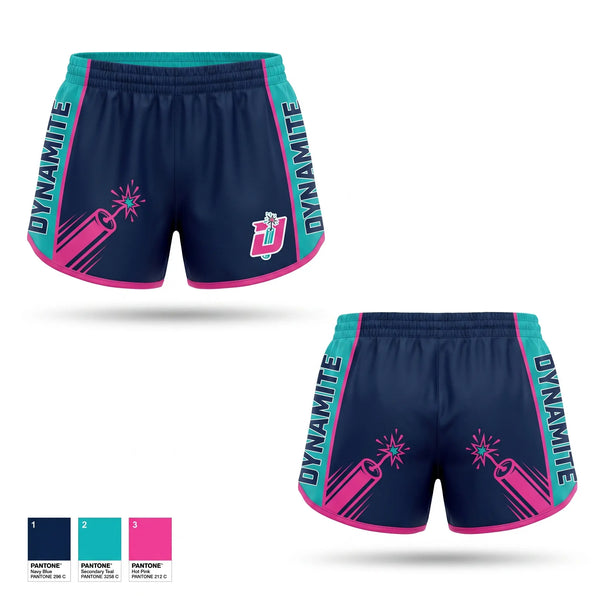 Womens Shorts, Dynamite, Softball, Teamtime, Team time, sublimation, custom sports apparel, team uniforms, spirit wear, spiritwear, sports uniforms, custom shirts, team store, custom team store, fundraiser sports, apparel fundraiser