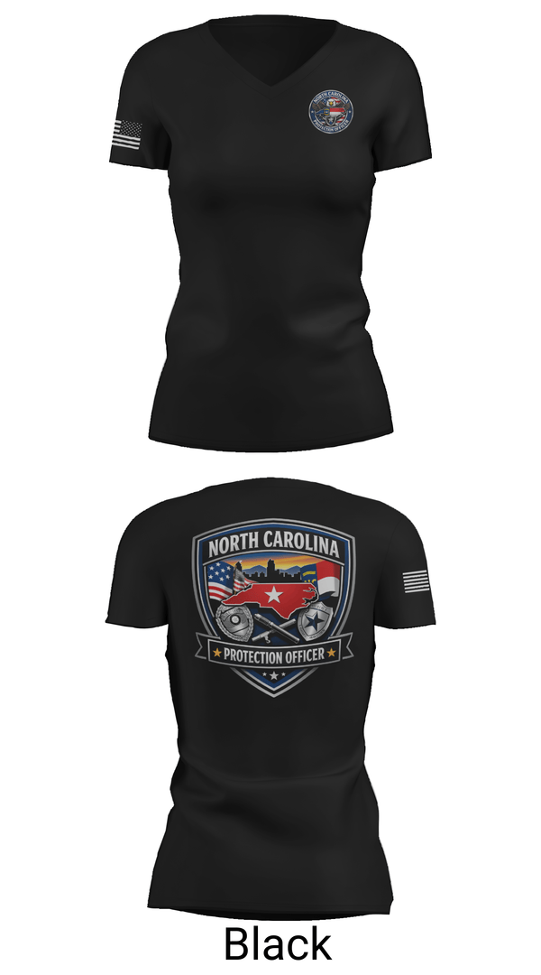 Womens Short Sleeve Vneck Shirt, Protection Officer, Police, Teamtime, Team time, sublimation, custom sports apparel, team uniforms, spirit wear, spiritwear, sports uniforms, custom shirts, team store, custom team store, fundraiser sports, apparel fundraiser