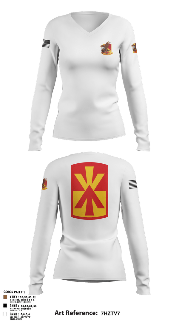 Womens Long Sleeve Vneck Shirt, Alpha Battery 5-52 BN, , Teamtime, Team time, sublimation, custom sports apparel, team uniforms, spirit wear, spiritwear, sports uniforms, custom shirts, team store, custom team store, fundraiser sports, apparel fundraiser