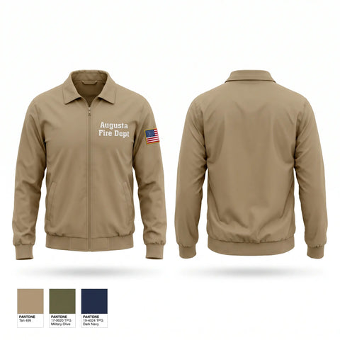 Windbreaker, Augusta Fire Dept., Fire Department, Teamtime, Team time, sublimation, custom sports apparel, team uniforms, spirit wear, spiritwear, sports uniforms, custom shirts, team store, custom team store, fundraiser sports, apparel fundraiser