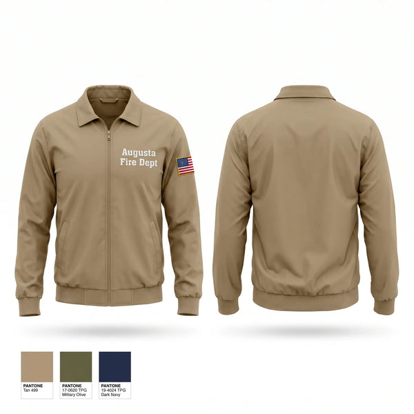 Windbreaker, Augusta Fire Dept., Fire Department, Teamtime, Team time, sublimation, custom sports apparel, team uniforms, spirit wear, spiritwear, sports uniforms, custom shirts, team store, custom team store, fundraiser sports, apparel fundraiser