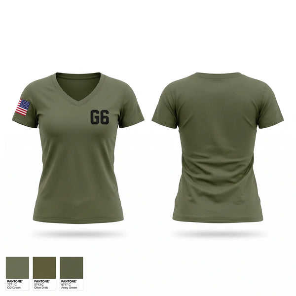 Womens Short Sleeve Vneck Shirt, G-6, Marines, Teamtime, Team time, sublimation, custom sports apparel, team uniforms, spirit wear, spiritwear, sports uniforms, custom shirts, team store, custom team store, fundraiser sports, apparel fundraiser