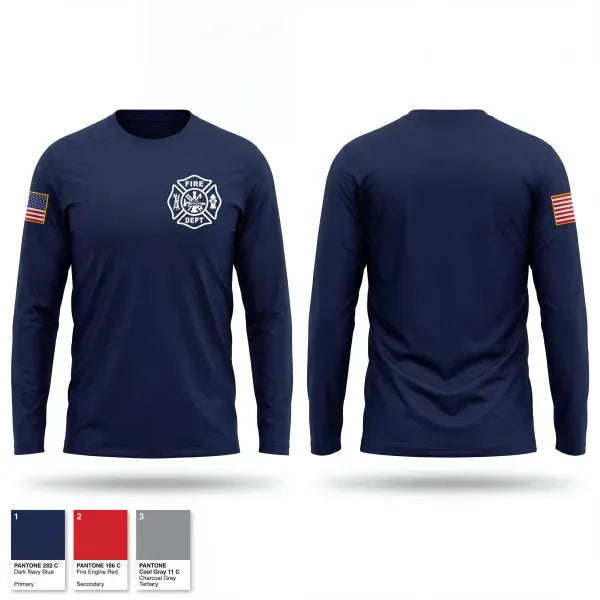 Long Sleeve Performance Shirt, Elko New Market FD, Fire Department, Teamtime, Team time, sublimation, custom sports apparel, team uniforms, spirit wear, spiritwear, sports uniforms, custom shirts, team store, custom team store, fundraiser sports, apparel fundraiser