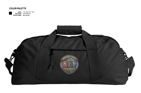 Duffle Bag, Waushara County Emergency Management and Communications, , Teamtime, Team time, sublimation, custom sports apparel, team uniforms, spirit wear, spiritwear, sports uniforms, custom shirts, team store, custom team store, fundraiser sports, apparel fundraiser