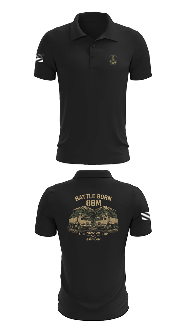 Short Sleeve Performance Polo, 1859th LMTC, National Guard, Teamtime, Team time, sublimation, custom sports apparel, team uniforms, spirit wear, spiritwear, sports uniforms, custom shirts, team store, custom team store, fundraiser sports, apparel fundraiser