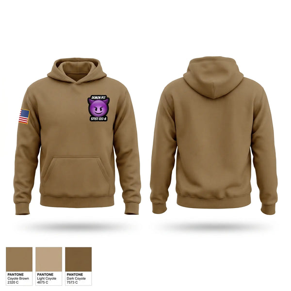 Hoodie, Demon PLT, Army, Teamtime, Team time, sublimation, custom sports apparel, team uniforms, spirit wear, spiritwear, sports uniforms, custom shirts, team store, custom team store, fundraiser sports, apparel fundraiser