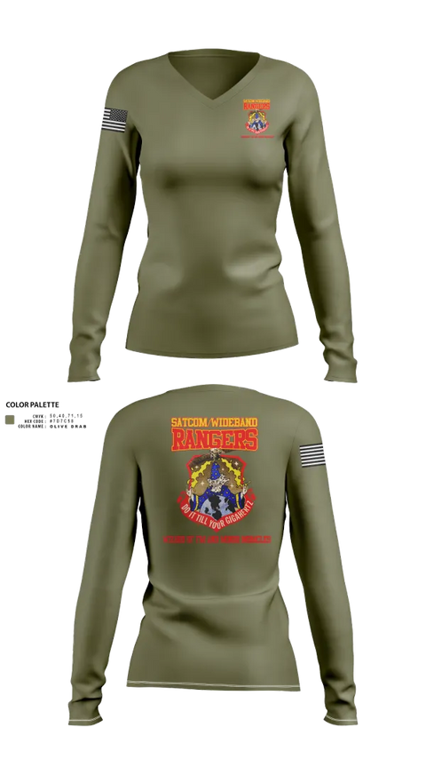 Womens Long Sleeve Vneck Shirt, Satcom, Air Force, Teamtime, Team time, sublimation, custom sports apparel, team uniforms, spirit wear, spiritwear, sports uniforms, custom shirts, team store, custom team store, fundraiser sports, apparel fundraiser
