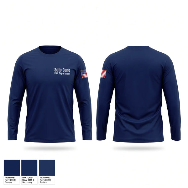 Long Sleeve Performance Shirt, Soto Cano Fire Department, Fire Department, Teamtime, Team time, sublimation, custom sports apparel, team uniforms, spirit wear, spiritwear, sports uniforms, custom shirts, team store, custom team store, fundraiser sports, apparel fundraiser