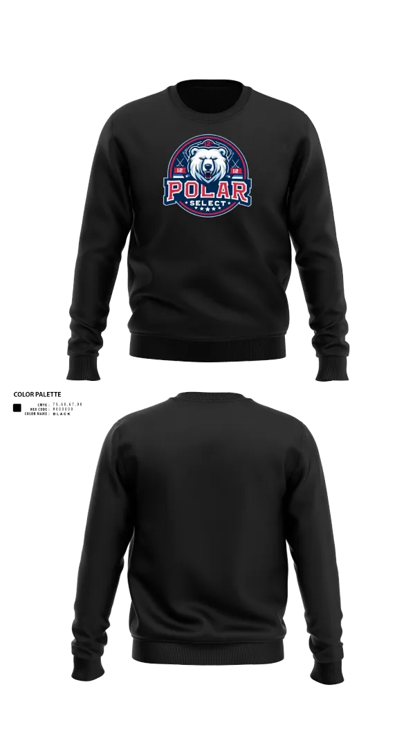 Crew Neck Sweatshirt, Polar Select, Ice Hockey, Teamtime, Team time, sublimation, custom sports apparel, team uniforms, spirit wear, spiritwear, sports uniforms, custom shirts, team store, custom team store, fundraiser sports, apparel fundraiser