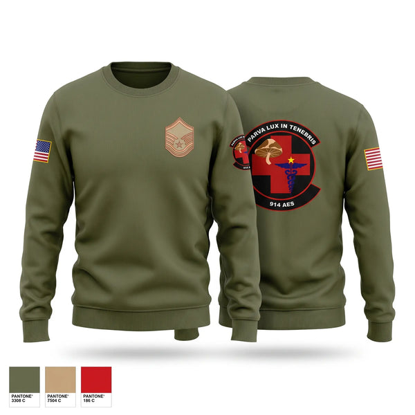 Crew Neck Sweatshirt, 914th AES, Air Force, Teamtime, Team time, sublimation, custom sports apparel, team uniforms, spirit wear, spiritwear, sports uniforms, custom shirts, team store, custom team store, fundraiser sports, apparel fundraiser