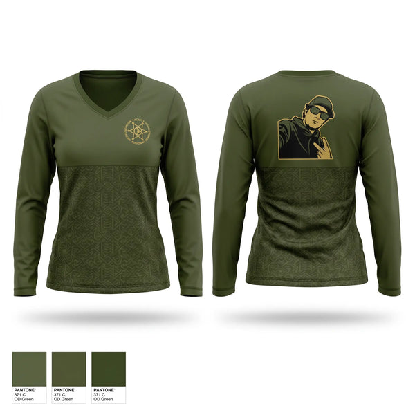 Womens Long Sleeve Vneck Shirt, Washington county regional correctional facility, , Teamtime, Team time, sublimation, custom sports apparel, team uniforms, spirit wear, spiritwear, sports uniforms, custom shirts, team store, custom team store, fundraiser sports, apparel fundraiser
