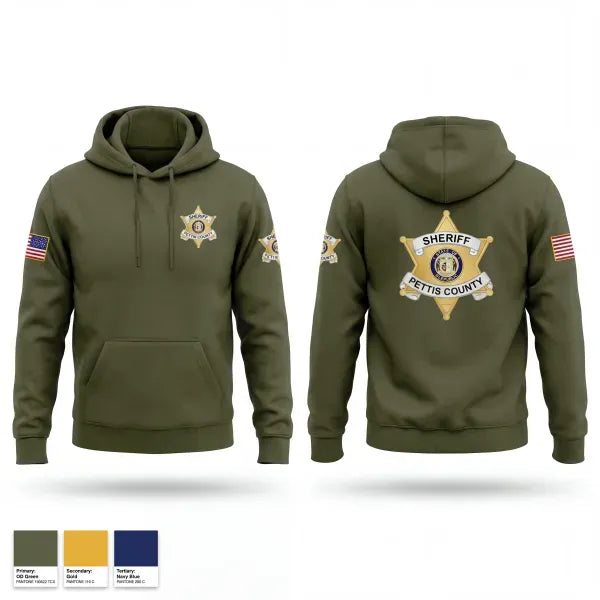 Hoodie, Pettis County Sherrifs Office, Police, Teamtime, Team time, sublimation, custom sports apparel, team uniforms, spirit wear, spiritwear, sports uniforms, custom shirts, team store, custom team store, fundraiser sports, apparel fundraiser