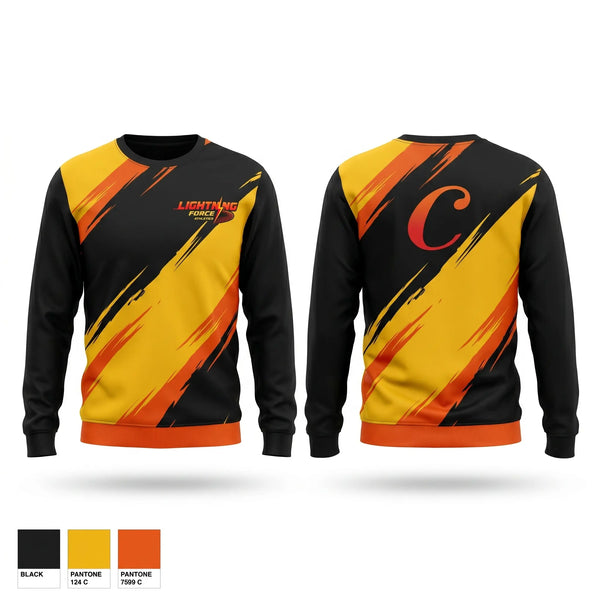 Crew Neck Sweatshirt, Lightning Force Athletics, Track & Field, Teamtime, Team time, sublimation, custom sports apparel, team uniforms, spirit wear, spiritwear, sports uniforms, custom shirts, team store, custom team store, fundraiser sports, apparel fundraiser