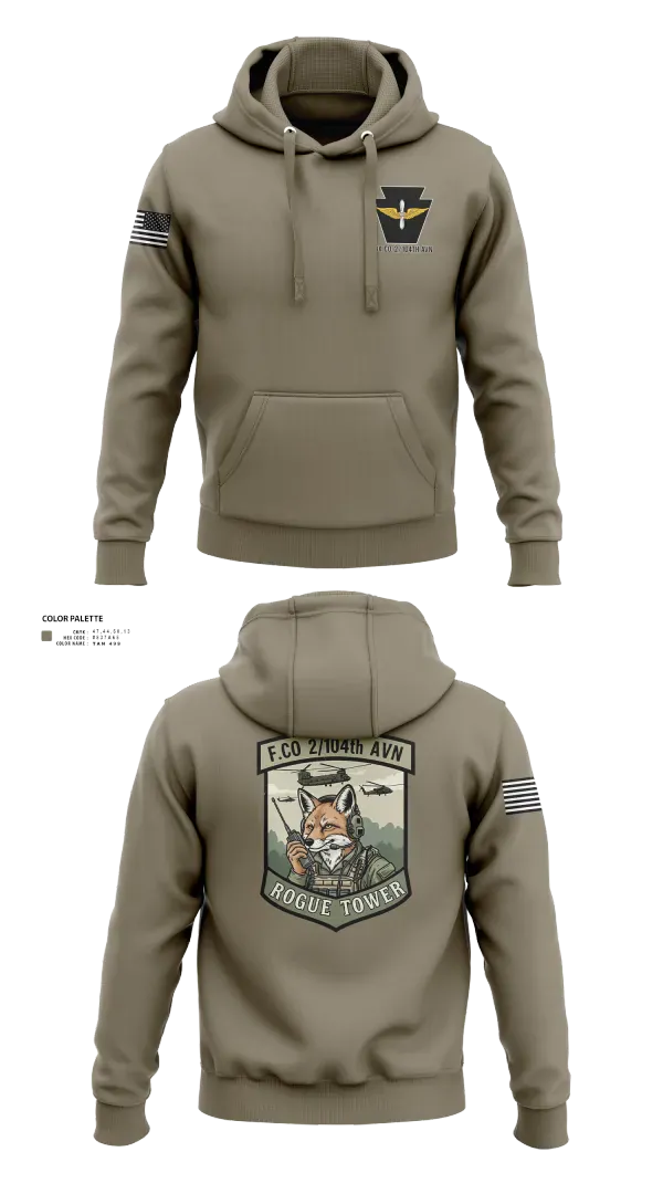 Hoodie, Fox company 2/104th avn, National Guard, Teamtime, Team time, sublimation, custom sports apparel, team uniforms, spirit wear, spiritwear, sports uniforms, custom shirts, team store, custom team store, fundraiser sports, apparel fundraiser
