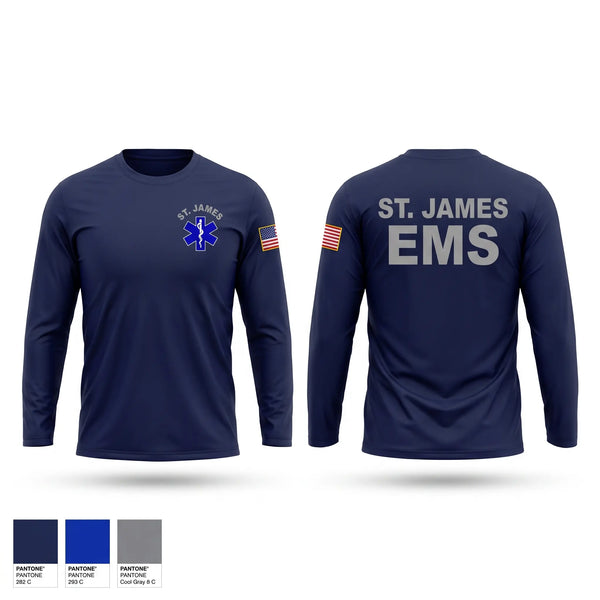 Long Sleeve Performance Shirt, St. James EMS, EMS/EMT, Teamtime, Team time, sublimation, custom sports apparel, team uniforms, spirit wear, spiritwear, sports uniforms, custom shirts, team store, custom team store, fundraiser sports, apparel fundraiser