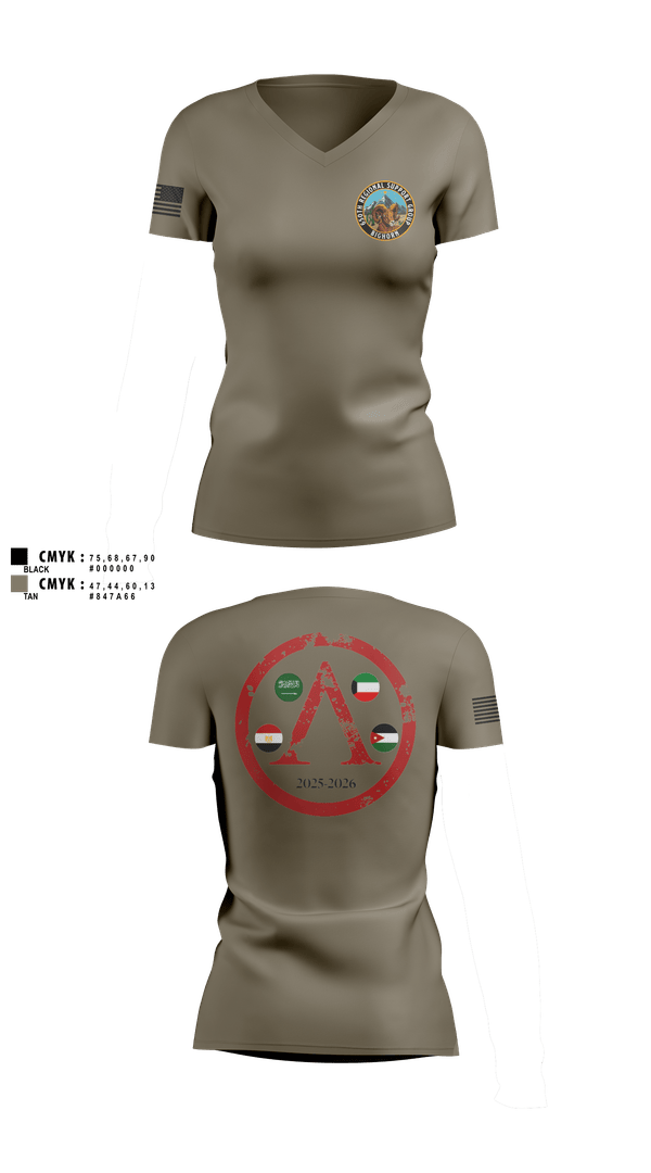 Womens Short Sleeve Vneck Shirt, 650th RSG, Army, Teamtime, Team time, sublimation, custom sports apparel, team uniforms, spirit wear, spiritwear, sports uniforms, custom shirts, team store, custom team store, fundraiser sports, apparel fundraiser