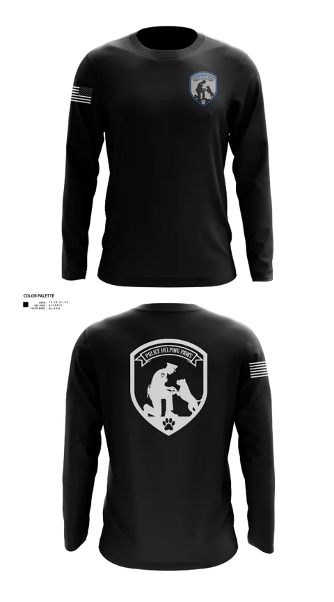 Long Sleeve Performance Shirt, Police Helping Paws, , Teamtime, Team time, sublimation, custom sports apparel, team uniforms, spirit wear, spiritwear, sports uniforms, custom shirts, team store, custom team store, fundraiser sports, apparel fundraiser