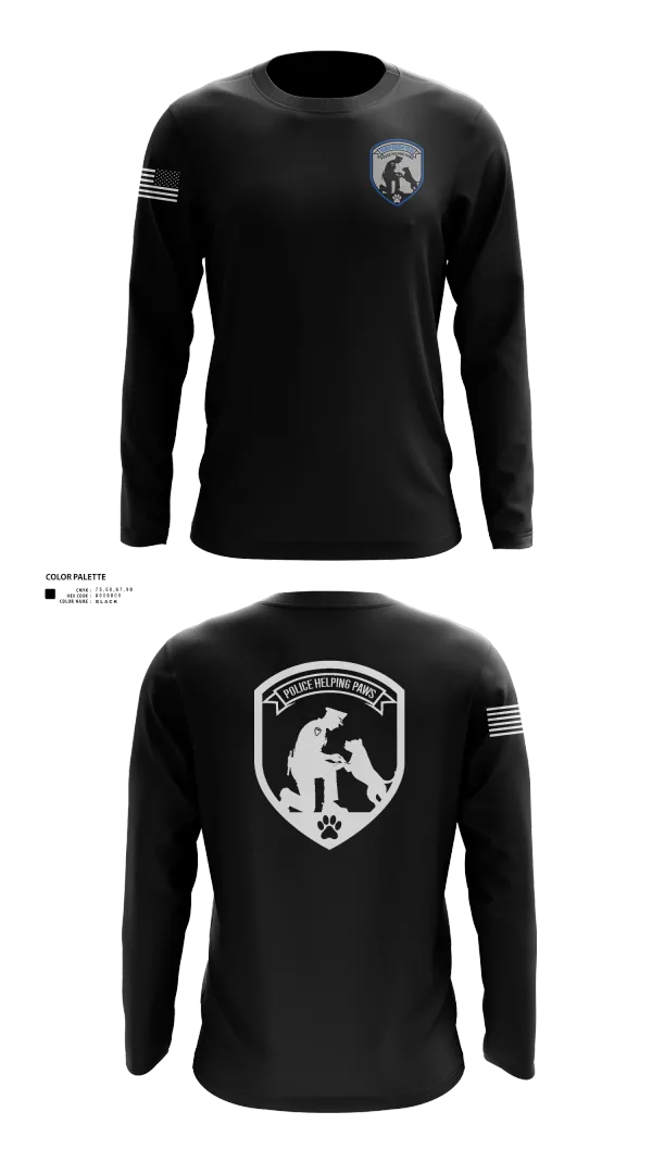 Long Sleeve Performance Shirt, Police Helping Paws, , Teamtime, Team time, sublimation, custom sports apparel, team uniforms, spirit wear, spiritwear, sports uniforms, custom shirts, team store, custom team store, fundraiser sports, apparel fundraiser