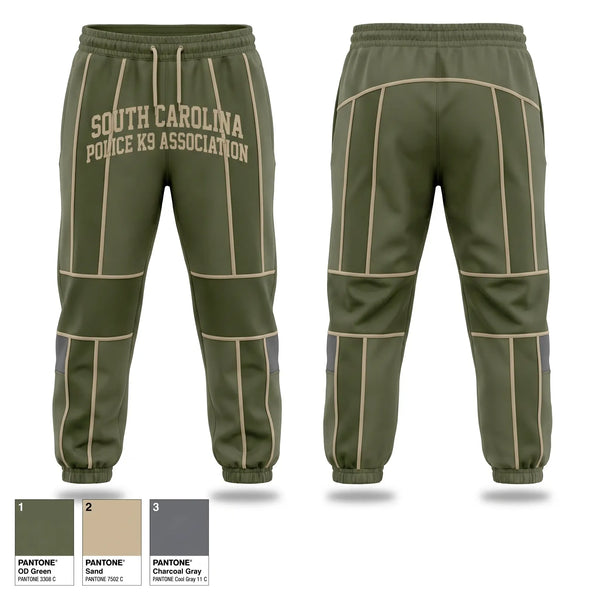 Sweatpants, South Carolina Police K9 Association, Police, Teamtime, Team time, sublimation, custom sports apparel, team uniforms, spirit wear, spiritwear, sports uniforms, custom shirts, team store, custom team store, fundraiser sports, apparel fundraiser