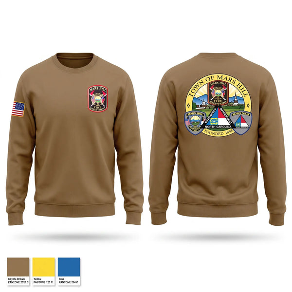 Crew Neck Sweatshirt, Mars Hill, Fire Department, Teamtime, Team time, sublimation, custom sports apparel, team uniforms, spirit wear, spiritwear, sports uniforms, custom shirts, team store, custom team store, fundraiser sports, apparel fundraiser