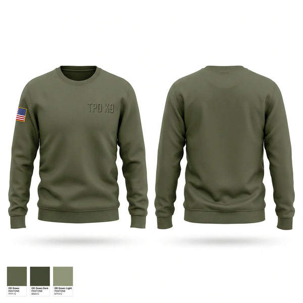Crew Neck Sweatshirt, TPD K9, Police, Teamtime, Team time, sublimation, custom sports apparel, team uniforms, spirit wear, spiritwear, sports uniforms, custom shirts, team store, custom team store, fundraiser sports, apparel fundraiser