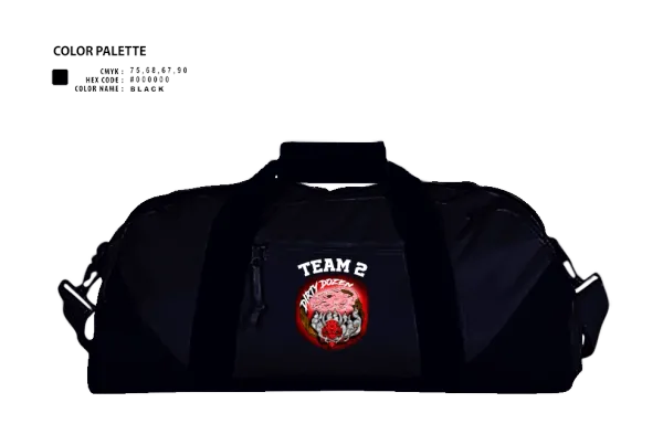 Duffle Bag, Dirty Dozen, , Teamtime, Team time, sublimation, custom sports apparel, team uniforms, spirit wear, spiritwear, sports uniforms, custom shirts, team store, custom team store, fundraiser sports, apparel fundraiser