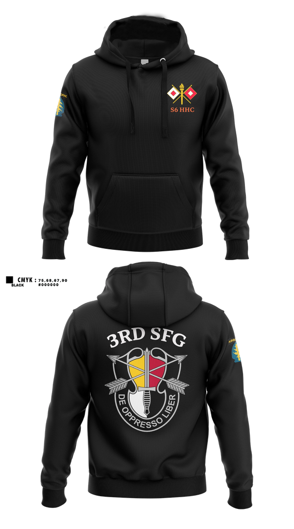 Hoodie, S6 HHC 3SFG(A), Army, Teamtime, Team time, sublimation, custom sports apparel, team uniforms, spirit wear, spiritwear, sports uniforms, custom shirts, team store, custom team store, fundraiser sports, apparel fundraiser