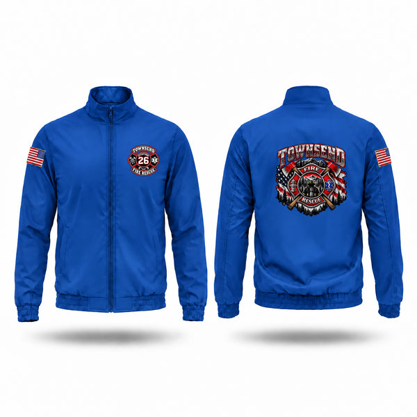 Windbreaker, Townsend, Fire Department, Teamtime, Team time, sublimation, custom sports apparel, team uniforms, spirit wear, spiritwear, sports uniforms, custom shirts, team store, custom team store, fundraiser sports, apparel fundraiser
