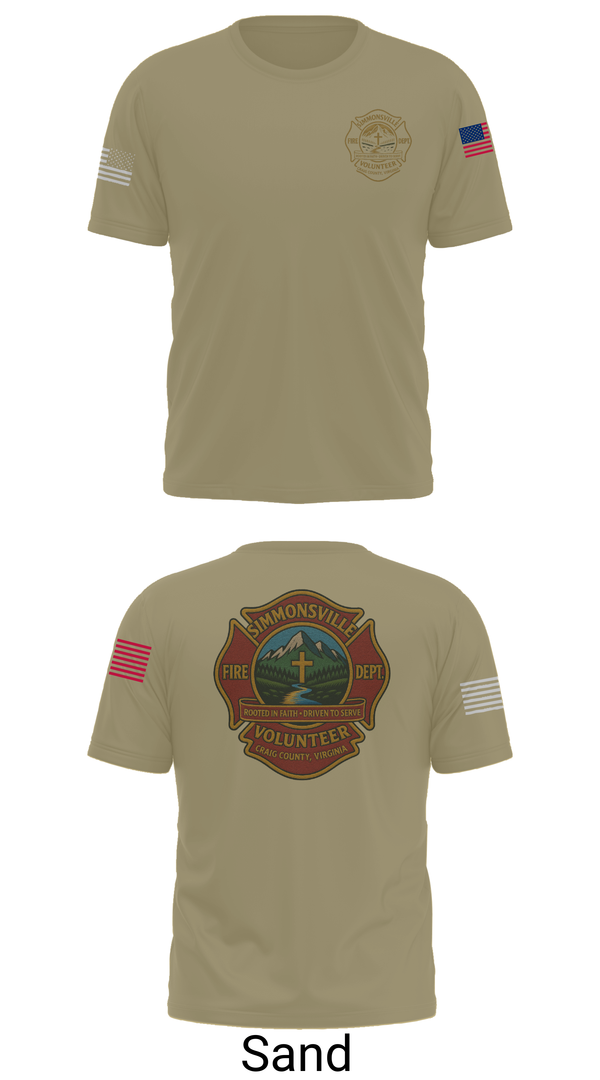Old School Cotton Feel Shirt, Simmonsville VFD, , Teamtime, Team time, sublimation, custom sports apparel, team uniforms, spirit wear, spiritwear, sports uniforms, custom shirts, team store, custom team store, fundraiser sports, apparel fundraiser