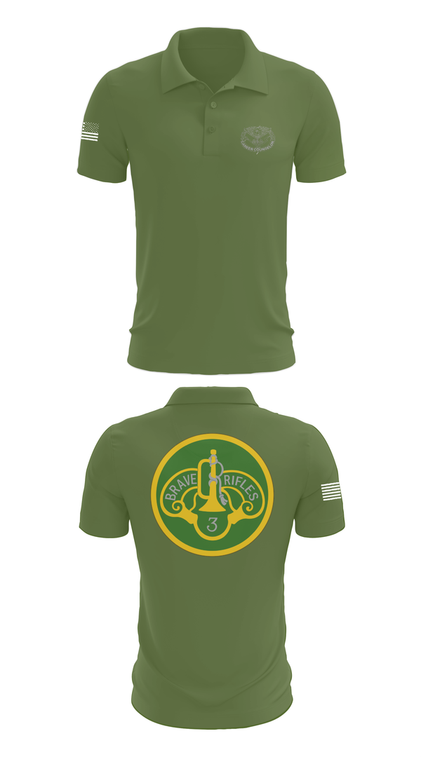 Short Sleeve Performance Polo, 3d Cavalry Regiment, Army, Teamtime, Team time, sublimation, custom sports apparel, team uniforms, spirit wear, spiritwear, sports uniforms, custom shirts, team store, custom team store, fundraiser sports, apparel fundraiser