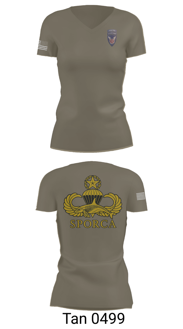 Womens Short Sleeve Vneck Shirt, HHC, 725th BSB, 2/11 ABN, , Teamtime, Team time, sublimation, custom sports apparel, team uniforms, spirit wear, spiritwear, sports uniforms, custom shirts, team store, custom team store, fundraiser sports, apparel fundraiser