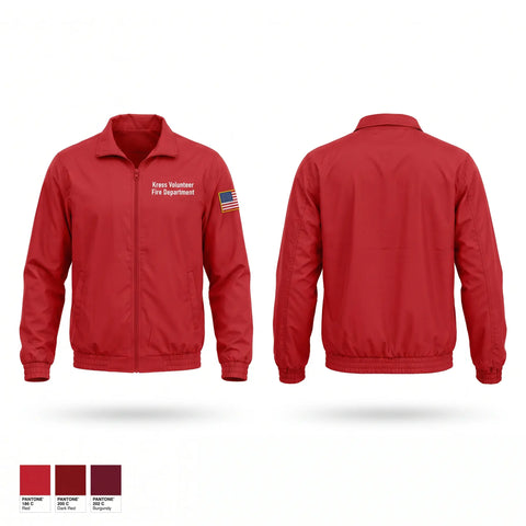 Windbreaker, Kress Volunteer Fire Department, Fire Department, Teamtime, Team time, sublimation, custom sports apparel, team uniforms, spirit wear, spiritwear, sports uniforms, custom shirts, team store, custom team store, fundraiser sports, apparel fundraiser